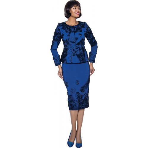 Terramina 7021 Midnight Blue Women Suits and Dresses